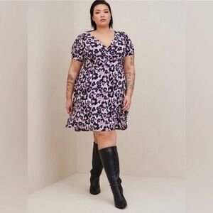 Torrid Mini Studio Knit Surplice Dress 2x